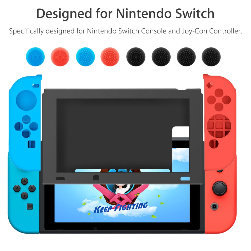 Ultra-Thin Protective Cover For Nintendo Switch Joy-Con, Ergonomic Design Soft And Durable Silicone Grips Enhances Gaming Experience 9169997095015