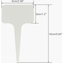 Etichette per piante in plastica resistenti di alta qualità con design a T, 100 pezzi, impermeabili, atossiche, riutilizzabili per uso interno ed