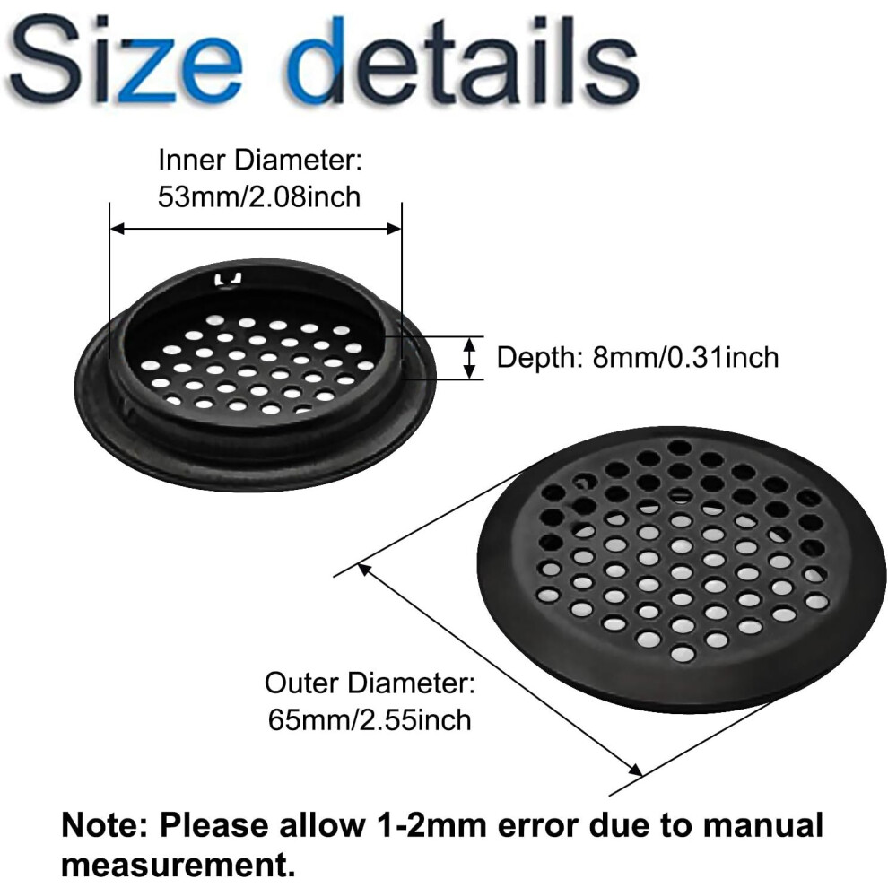 Nacx Air Vents Stainless Steel, Honeycomb Design Breathable Fresh Environment Circulatory Soffit Vent For Closets Bookcases Drawers Cabinets (50Pcs) 9169997095701