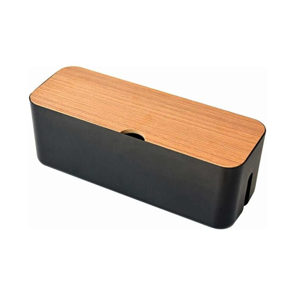 Power Strips Organizer With Electrically Insulated Design, Stylish Bamboo Lid For A Tidy And Safe Living Environment 9358999304243