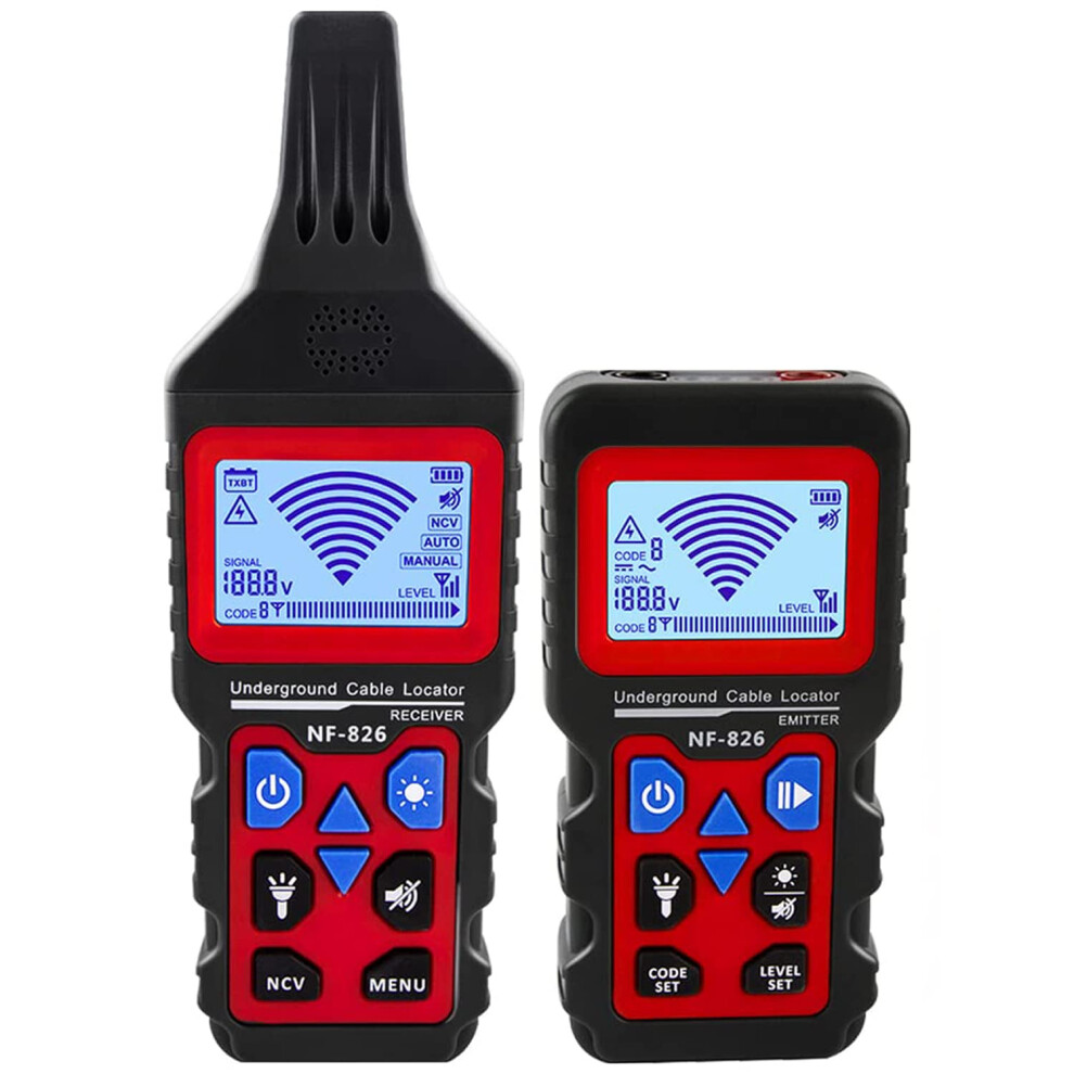 Underground Cable Locator For Wall And Ground Cable Detection, Signal Differentiation With Multiple Transmitters, Portable Design 9482726710332