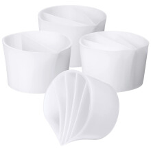 Copo reutilizável dividido para pintura fluida, copos de silicone com design ergonômico e alta transparência, ideais para acessórios de