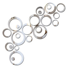 Wiederablösbare Spiegelaufkleber, eleganter Acrylspiegel für die Heimdekoration, reflektierende Oberfläche, langlebige Acryl-Spiegelaufkleber für