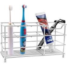 Organisez avec style : un porte-brosse à dents en acier inoxydable au design gain de place pour votre salle de bain, avec support mural et