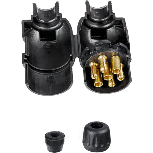 Trailer Plug Socket, Enhanced Electrical Connectivity With Heavy-Duty Black Abs Plastic, Secure Connection For Most Trailers And Caravans 2