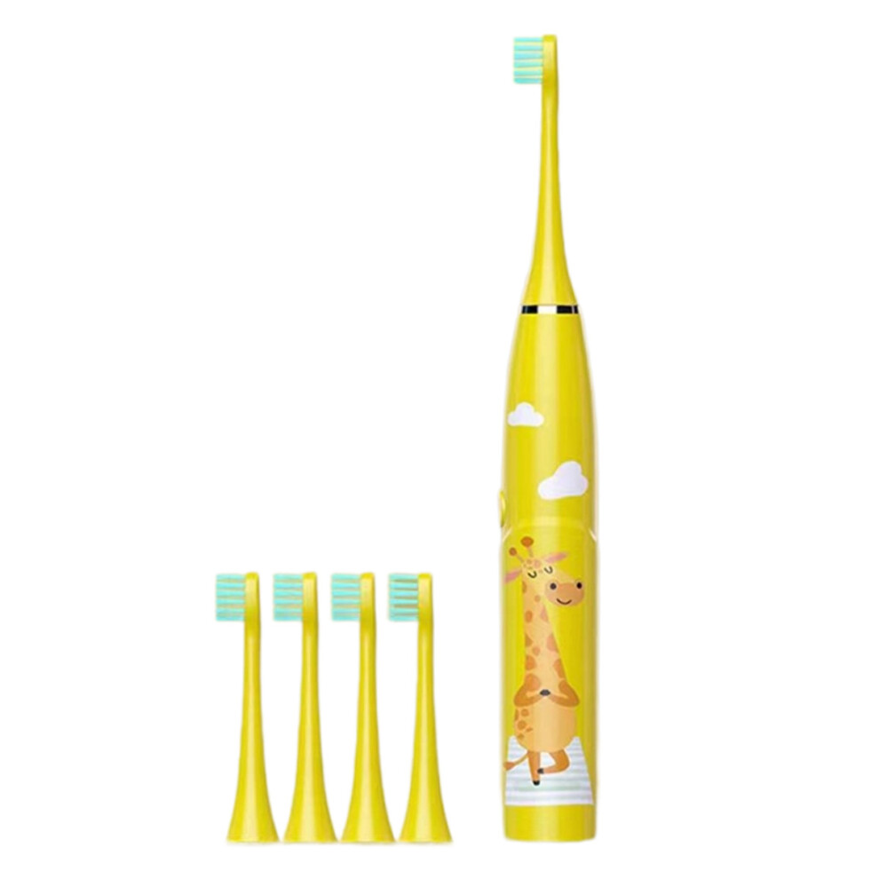 Rechargeable Sonic Toothbrush for Children, Electric Toothbrush with Soft Bristle, Cleaning Modes, DIY Stickers, Smart Timer, Waterproof Design,