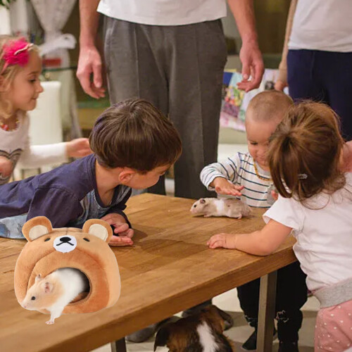 Καταφύγιο για κατοικίδια, μαλακό, κοντό, βελούδινο και άνετο σπιτάκι από PP για 2