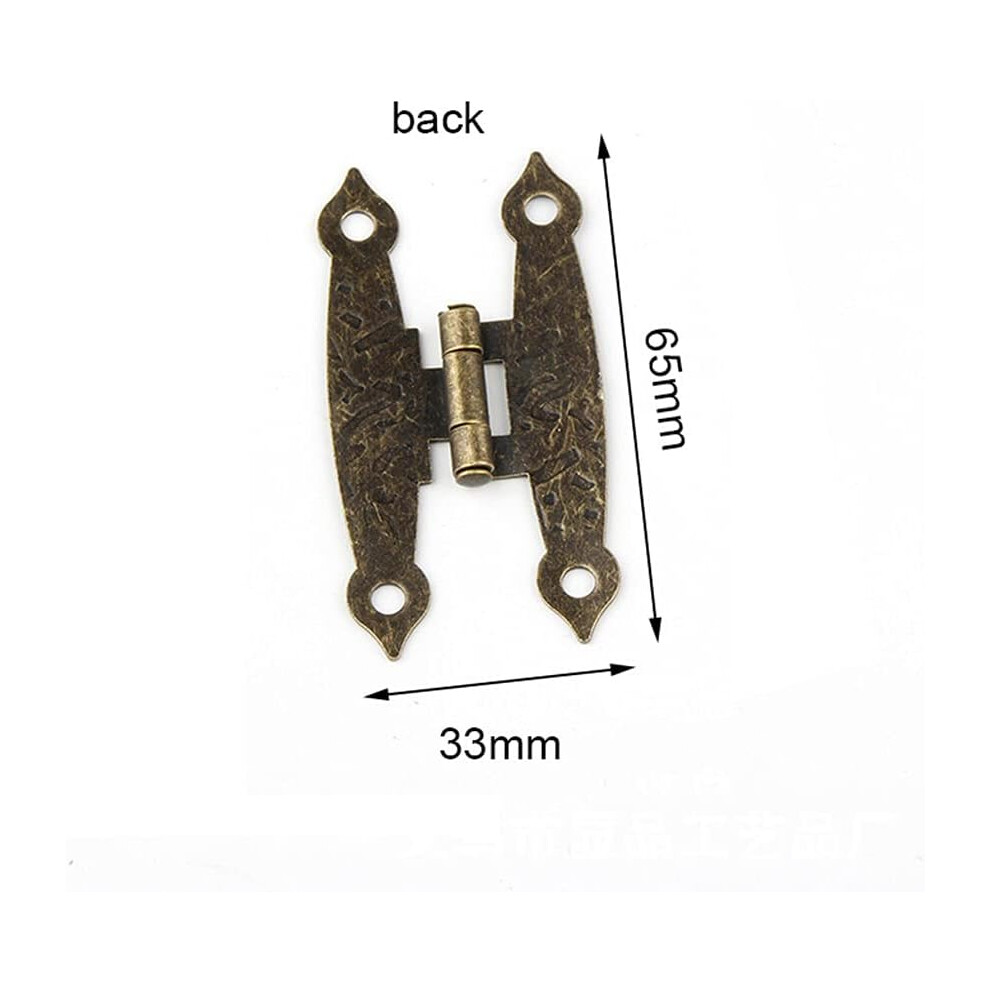 Decorative Hinges, Antique Bronze Cabinet Hinges Retro Pattern Design For Wooden Boxes, Windows, Cabinets, Toolboxes, Cigar Boxes, Jewelry Boxes 9128293489126