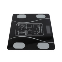 pesa digitale per uso domestico, analizzatore di grasso corporeo, nero, 260x260x20mm
