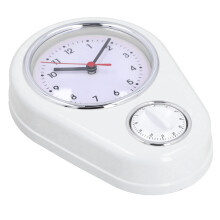 Weiße 9 Zoll Küchen-Timer Wanduhr Multifunktional Quarz & Silent Betrieb
