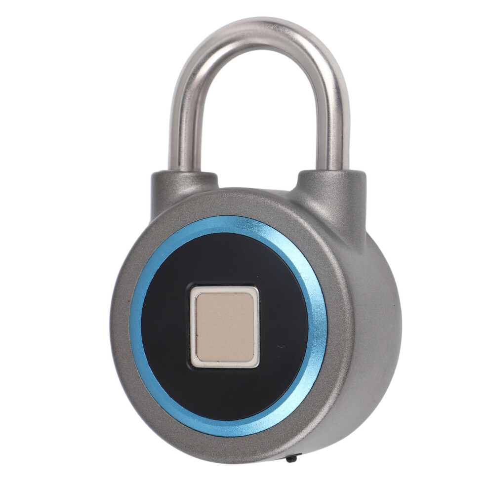 Bluetooth Fingerprint Padlock Ip65 Waterproof Lock, Aluminum Steel, 100 Fingerprints, Blue 8461369489752