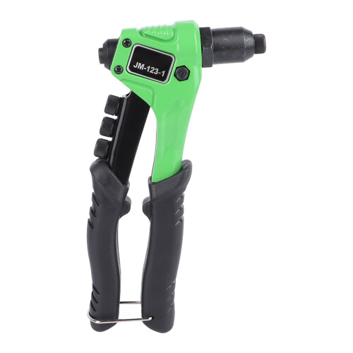 Rivettatrice a mano, singolo manico, 4 misure di rivetti, acciaio e plastica 2