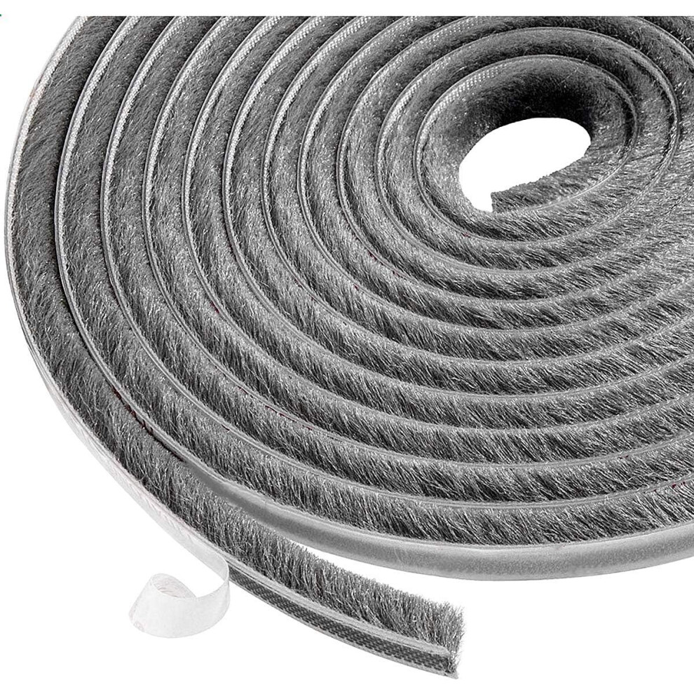 Self Adhesive Pile Weather Stripping, Windproof Dustproof Seal Strip, Soundproof Energy Saving For Sliding Windows/Doors, Satisfaction Guarantee 9340959461981