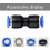 Pneumatisk forbindelse, luftfitting, høj kvalitet PBT-plast elliptisk ringdesign til industrielle anvendelser 2