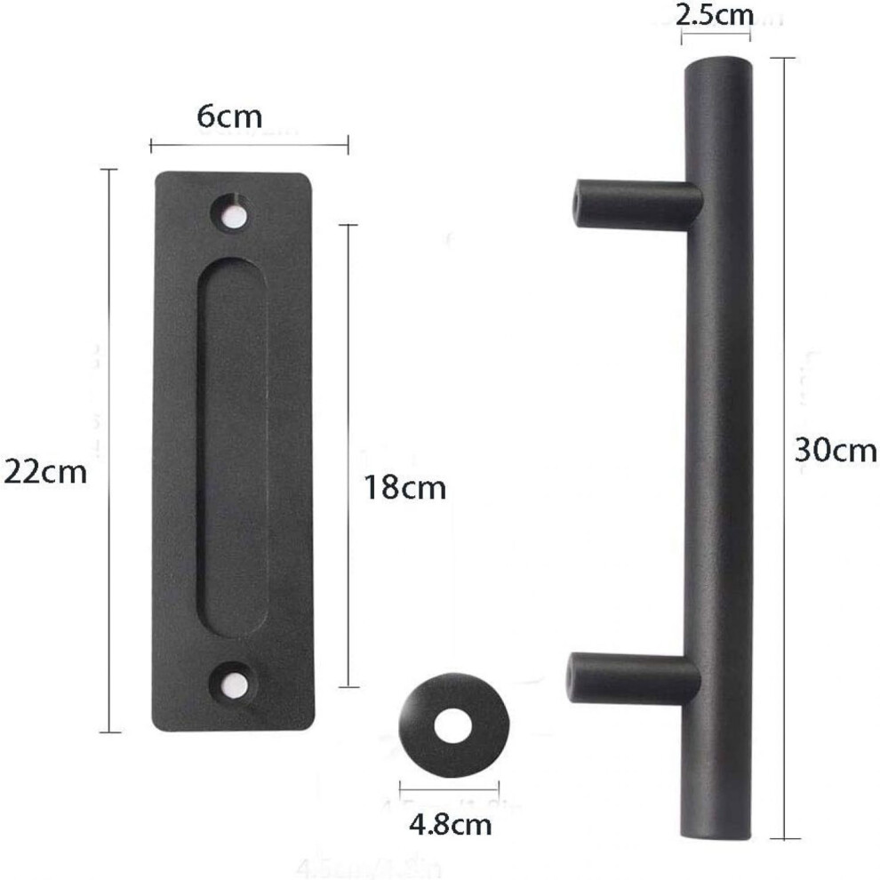 Barn Door Handle Set For Sliding Doors, Heavy Duty Flush Mounting Barn Door Pull Handle With Finger Pull, Durable Alloy Steel Rustic Charm Door 9169997096487