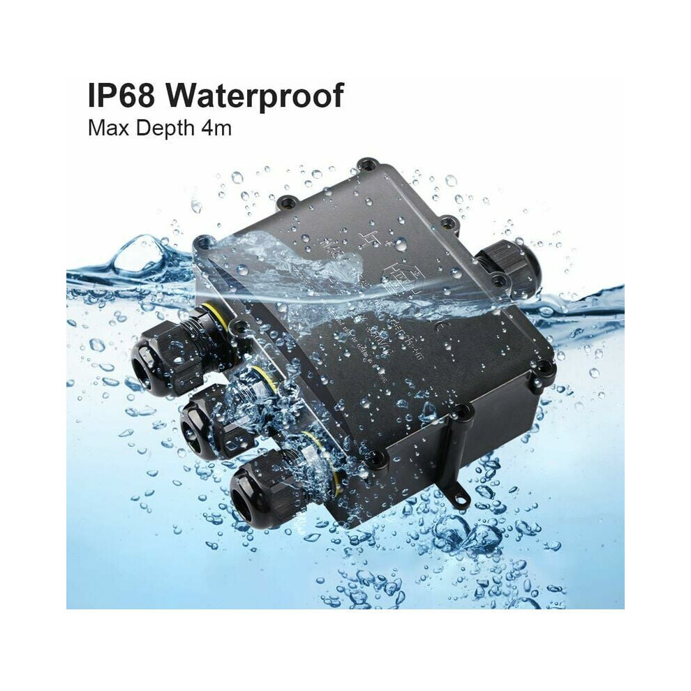 Outdoor Electrical Connector, 4 Way Junction Box For Ã 4 To 14Mm Cables, Ip68 Waterproof First-Grade Material Compression Temperature Resistance 9169997096609