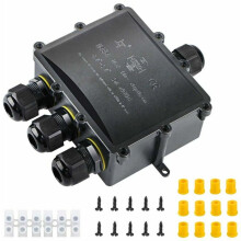 Connecteur résistant à la compression et à la température, rallonge de boîte de jonction à 4 voies pour câbles de Ø 4 à 14 mm, matériau PC