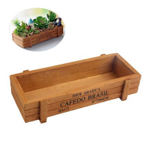 Rustic Wooden Planter Box, Moisture-Resistant Wood Planter With Versatile Use For Indoor Outdoor Decor