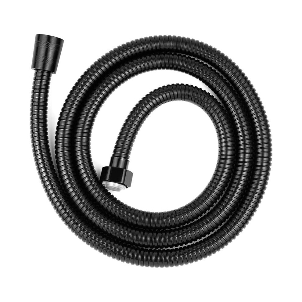 High-Grade Stainless Steel Shower Hose, Easy Installation Flexible Extension With Anti-Winding Feature For Enhanced Bathing Experiences (Black, 2M) 9340959437849