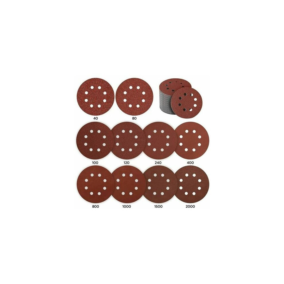 Aluminium Oxide Abrasive Sanding Discs, Wide Applications For Furniture Sanding And Glass Polishing, Universal Compatibility For Orbital Sanders 9340959438006