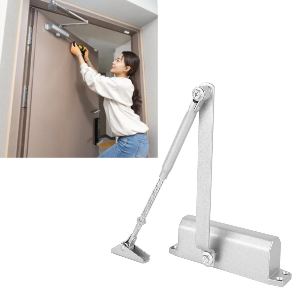 Heavy Duty Hydraulic Automatic Door Closer Aluminum Alloy Silent Self-Closing Fire Security Door 4991369491287