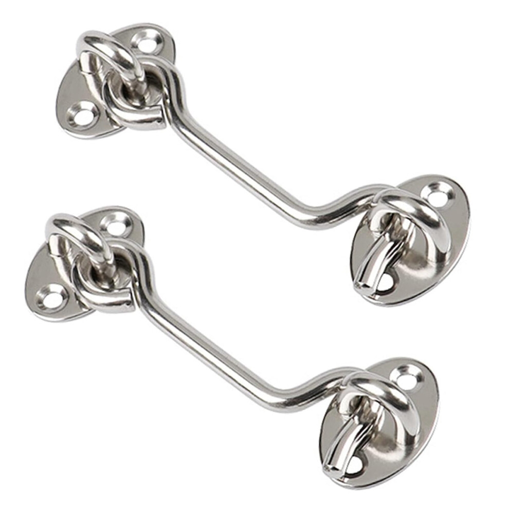 Secure Closure Cabin Hook And Eye Latch, Nondeformable Anti Rust Anti Corrosion Stainless Steel Privacy Swivel Hooks For Long Lasting Durability And 9433291613733