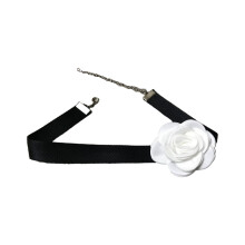 Zachte Sext Choker Tie Das Bloem Choker Vrouwen Zwarte-Wit