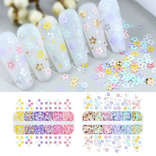 12 Grids Small Flower Sequins Decorations for Epoxy Casting-B 2