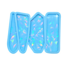 Barrettes en Silicone, moules géométriques pour pinces à -Bleu