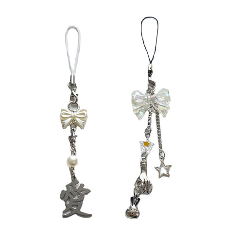 Joli pendentif lapin à nœud papillon, breloque de-comme 2