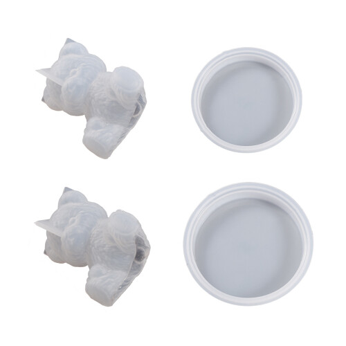 Cute Bear Candle Mold Silicone Mold Bear Epoxy Casting-L Bear 2