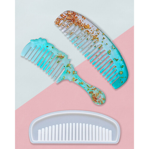 4er-Pack kammförmige Gießformen aus Kunstharz, Silikonmaterial, 1
