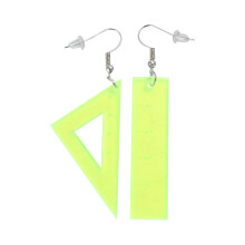 3Paare Dangle Ohrringe Gelb Kreative Lineal Form Damen Schmuck
