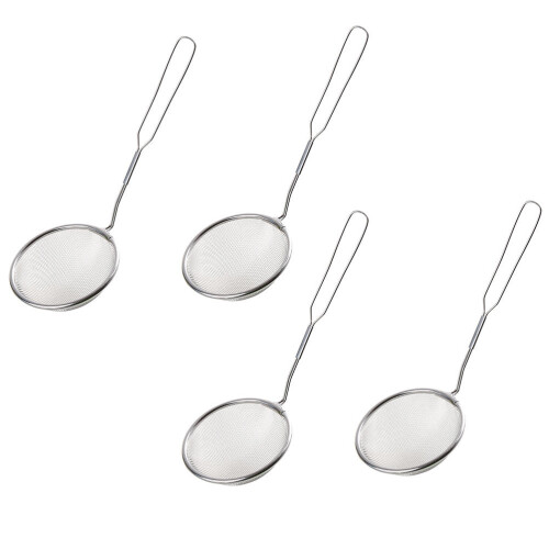 8Stk Sieblöffel Für , Heißtopf Und Ölfilter, Silber 1