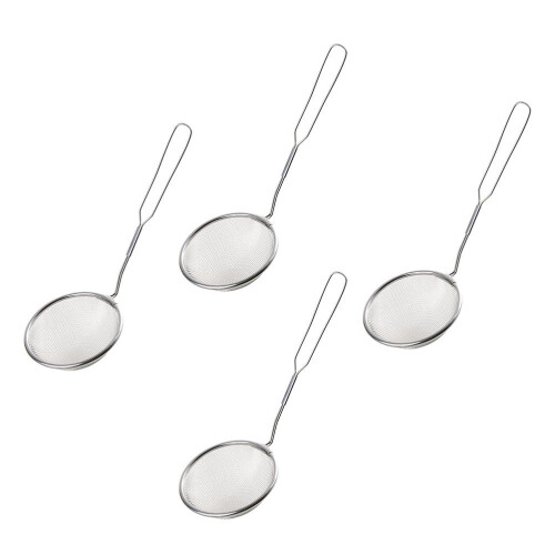 8Stk Sieblöffel Für , Heißtopf Und Ölfilter, Silber 2