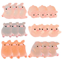 36Stk DIY Resin Schwein Anhänger Rosa - Schmuckdeko