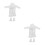 2Sets Mini Bademantel Outfit Für Puppen Weiß Feines Stoffset 8