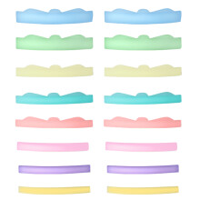 24Pares Silicone Eyelash Perm Pads Coloridos Para De