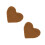 Decorative Heart Coasters Fleece Fabric for Kitchen Bar-brown 1