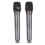Microfono wireless a 2 pezzi, portatile dinamico per KTV palco con display LED grigio 12