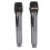Microfono wireless a 2 pezzi, portatile dinamico per KTV palco con display LED grigio 16