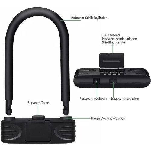 Ασφαλές για βαφή, αντικλεπτικό U-Lock, υψηλής ασφάλειας με ανθεκτική κατασκευή, 1