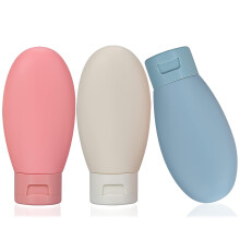 Dreifach auslaufsichere Reiseflaschen, 3-teiliges Set aus transparenten, weichen Kosmetiktuben aus Kunststoff für Shampoo, Spülung und Lotion,