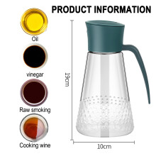 Kitchen Maiden oliesprøjte, 2-i-1 spray og hæld til madlavning, multifunktionel sprayflaske, sund olieopbevaring, gennemsigtigt glas 16oz 470ml,