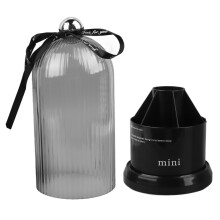 Supporto per pennelli da trucco rotante a 360, impermeabile, antipolvere, in plastica nera