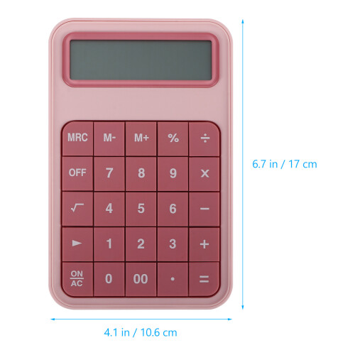 1Ud Calculadora Estándar Para Trabajo Con Material ABS Rosa 1