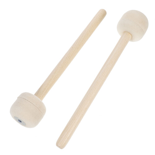 14Ud Palos De De Percusión Con Mango Madera Y Fieltro Beige 1