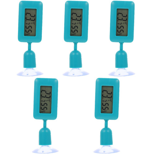 5Pièces Thermomètres Digitaux Reptiles Vert Compact Usage 2
