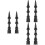 6Pièces Outils De Masticage ABS Noir Facile D'utilisation 9
