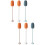 6Ud Limpieza Esponja Mango Largo Uso Cocina Colores Variados 5